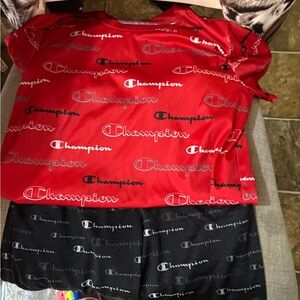 Champion‎ Red Logo Print Tee